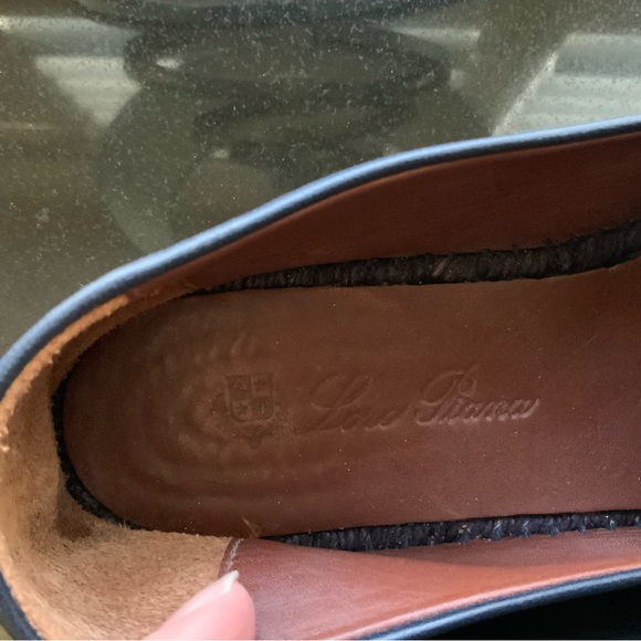 Loro Piana Dark Blue Agata Walk Leather Espadrilles NWOT - Picture 6 of 10